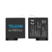 TELESIN Battery set for Gopro Hero 8 7/6/5 3 slots battery charger charging storage box